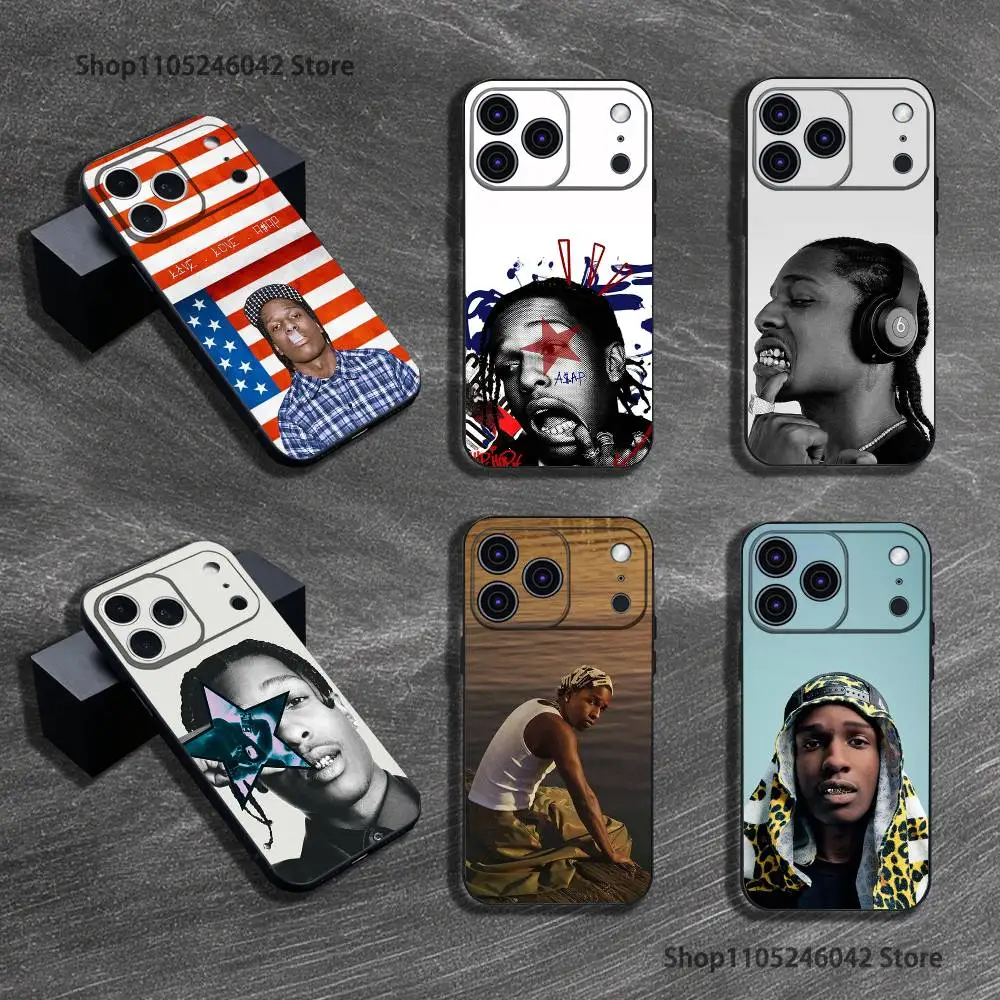 

A-Asap R-Rocky Phone Case For iPhone 17,16,15,14,13,12,11,Pro,XS,Max,XR,Plus,E,SE4,Mini Black Soft Cover