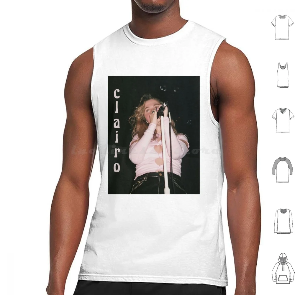 Womens Singing Clairo Poster Tank Tops Vest Sleeveless Clairo Green Sofia Orange Indie Aesthetic Pop Music Girl In Red Pride