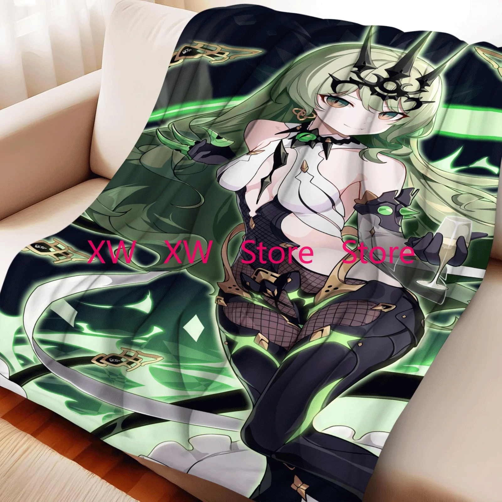 Honkai Star Rail Mobius Flannel Blanket Birthday Wedding Couple Valentine's Day Holiday Gift Blanket