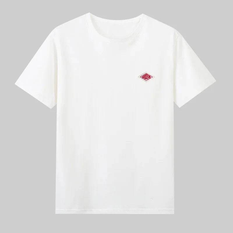T-shirt classique imprimé en coton à manches courtes, coupe ample, pour couple (homme/femme) – Nouveauté 2025, exporté au Japon