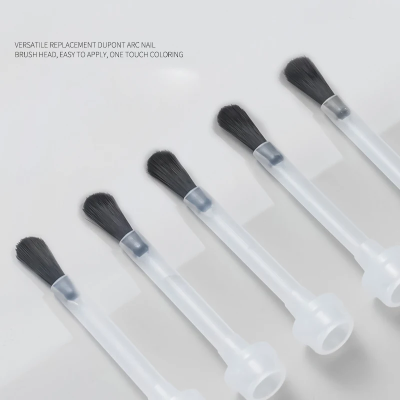 50 قطعة فرشاة الأظافر فرش تلميع استبدال رئيس فرشاة تراجع المتاح الاكريليك مسحوق رؤساء السائل تطبيق مجموعة تشذيب الأظافر #5