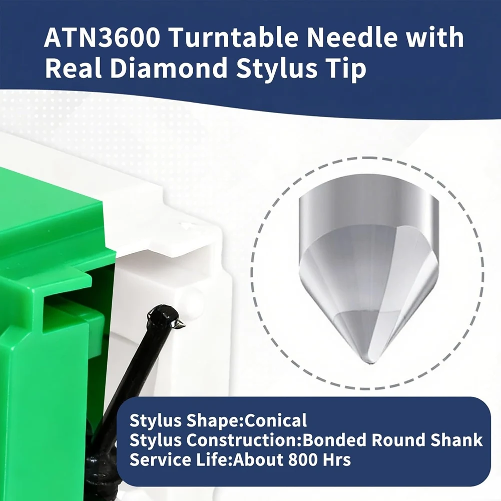PROMOTION~ 2 Pack ATN3600L Diamond Stylus Needle Replacement for Audio-Technica AT-LP60X/AT3600L/AT-LP60XBT/AT-LP2D Turntables