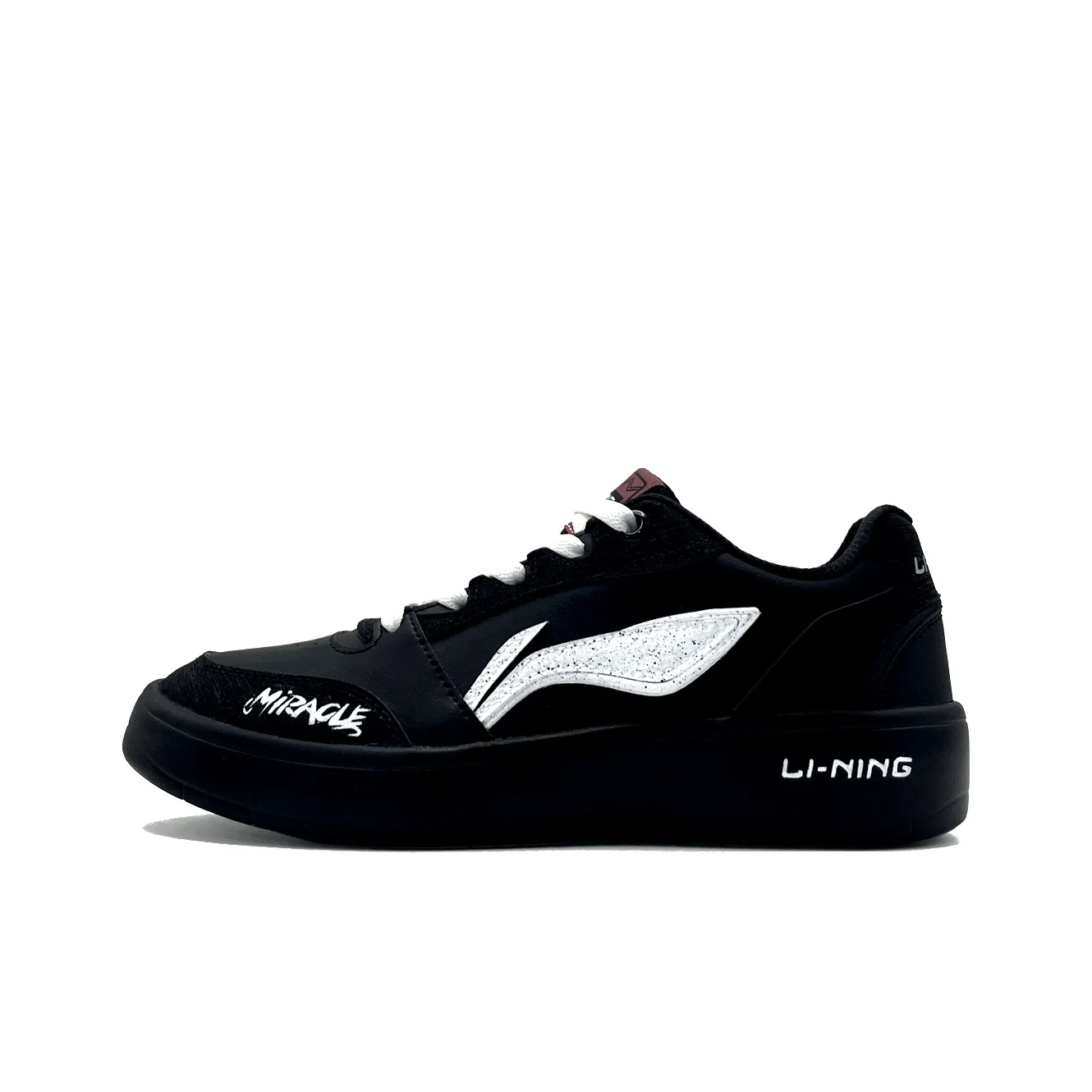 Chaussures de skateboard Li Ning Sycee V3 Night Shadow Miracle en cuir synthétique résistant à l'abrasion, à semelle compensée, basses