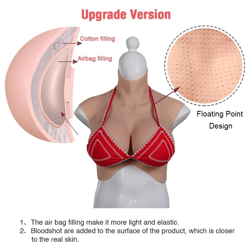 Sissy Boobs Drag Queen Costumes Silicone Breast Forms for Crossdresser Transgender Shemale Cosplay Realistic Texture Fake Tits