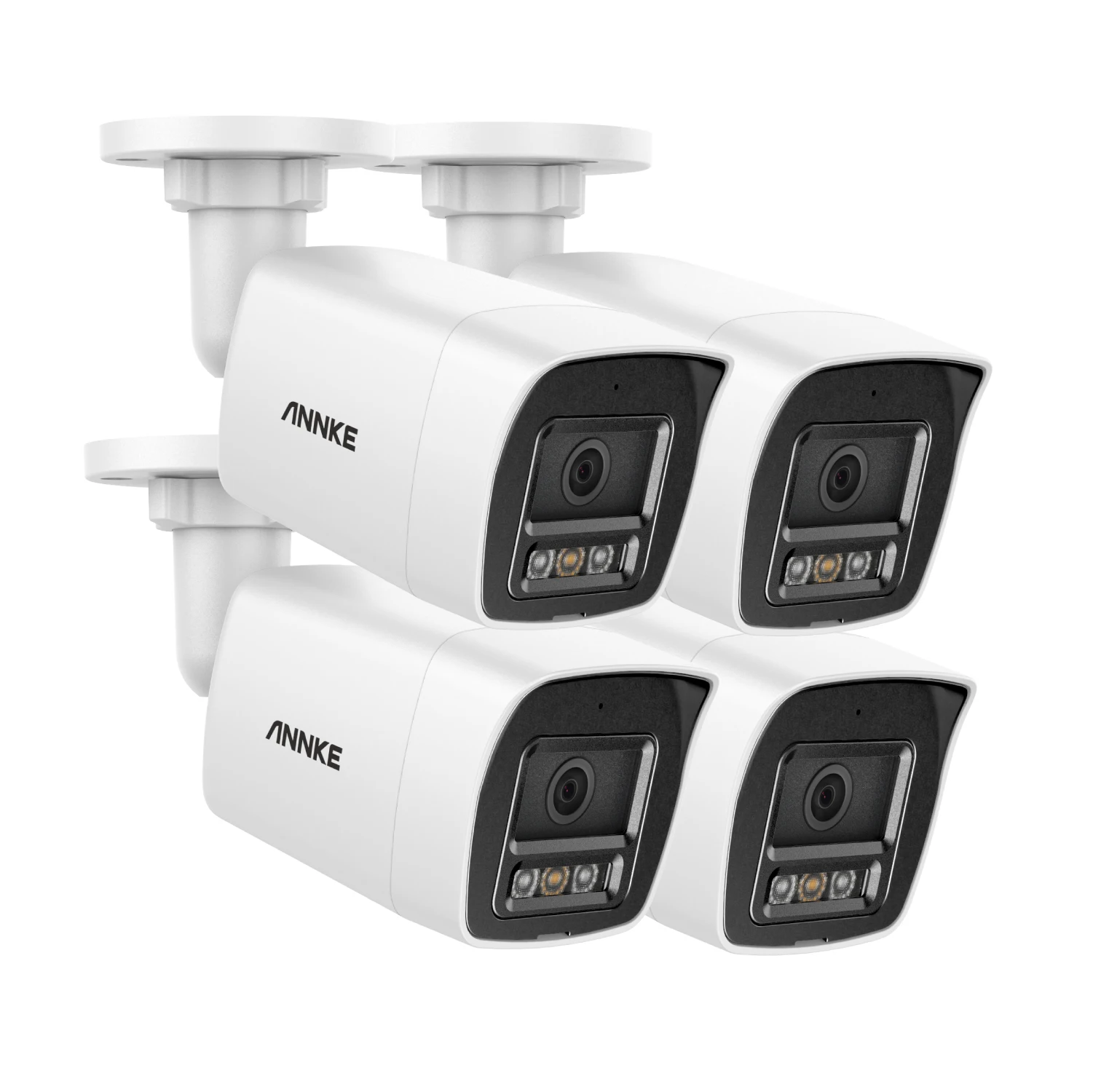 กล้องวงจรปิด ANNKE C1200 12MP สำหรับการเฝ้าระวังภายในบ้าน กล้องรักษาความปลอดภัยแบบ PoE IP พร้อมระบบตรวจจับความเคลื่อนไหวด้วย AI ไฟคู่อัจฉริยะ ช่องใส่การ์ด SD มาตรฐานกันน้ำกันฝุ่น IP67