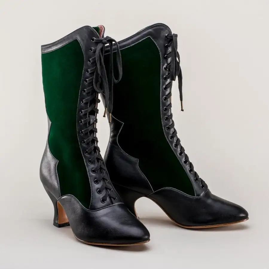 Nueva moda Otoño Invierno botas altas de caballero gruesas para mujer zapatos planos con plataforma a la moda pantalones botines largos zapatos de vaquero del oeste para mujer