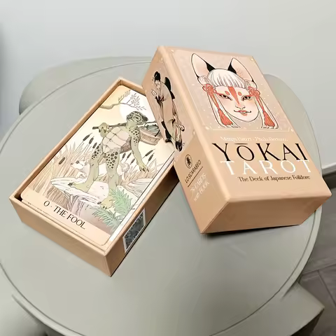 Yokai Tarot Deck 78 Pcs Cards Rooted In Japanese Folklore 12*7cm Printed on 350GSM Embossed Cardstock Packed In Rigid Box