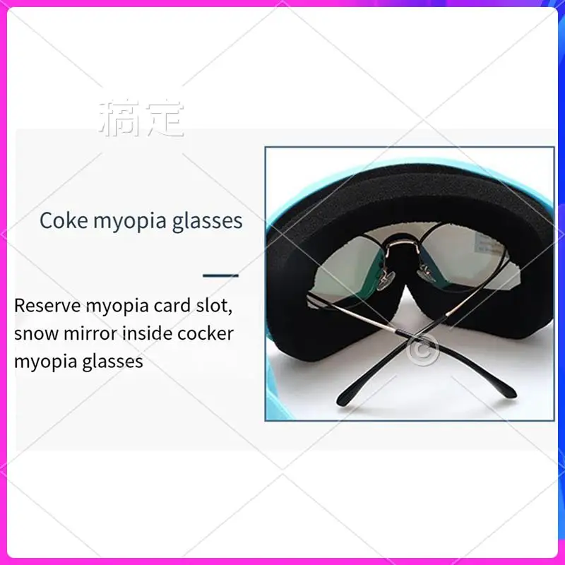 AUU-Double-Layer Anti-Fog Ski Goggles Myopia Adult Snow Goggles With Spherical Lens For Adults, Skiing And Mountaineering Gear