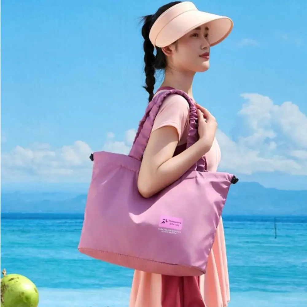 

Сумка на плечо для плавания с отделением для сухого и влажного плавания с ручкой, легкая сумка для фитнеса, водонепроницаемая пляжная сумка большой вместимости, сумка-тоут