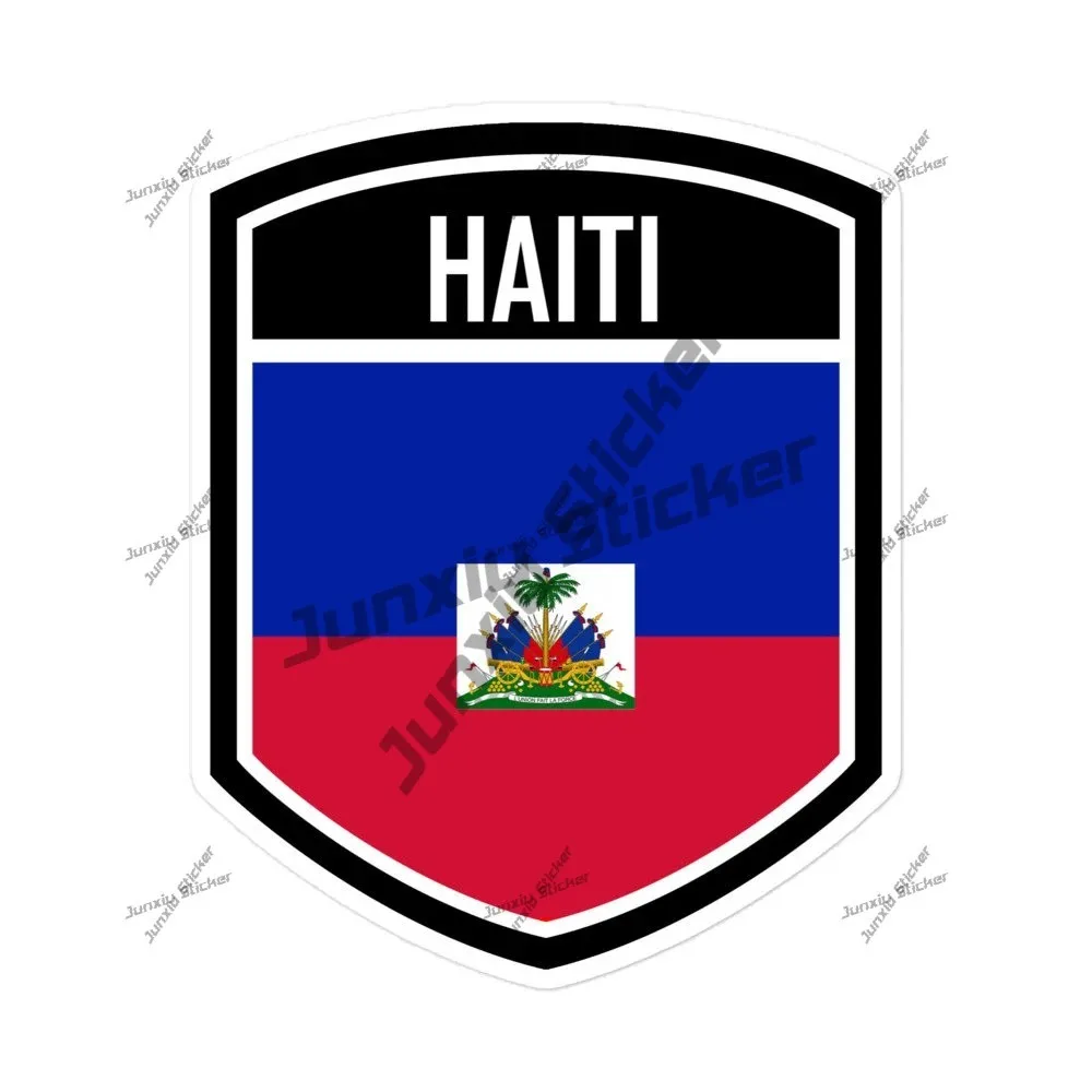 

Haiti Flag Emblem Sticker Personality Uv Protected Accesorios Waterproof Motorsport Racing Decoration Car Stickers Accessories
