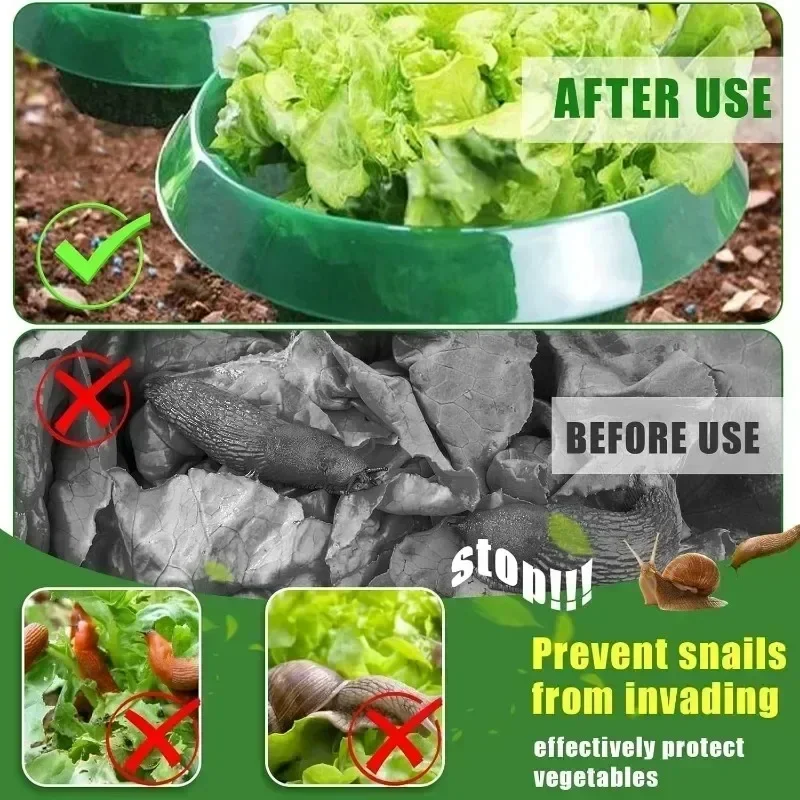 Plants Slug Protection Rings Vegetables Cover Plant Snail Collar Guard Green Planter Flower Pot Pest Control Trapper Garden Tool - view 5