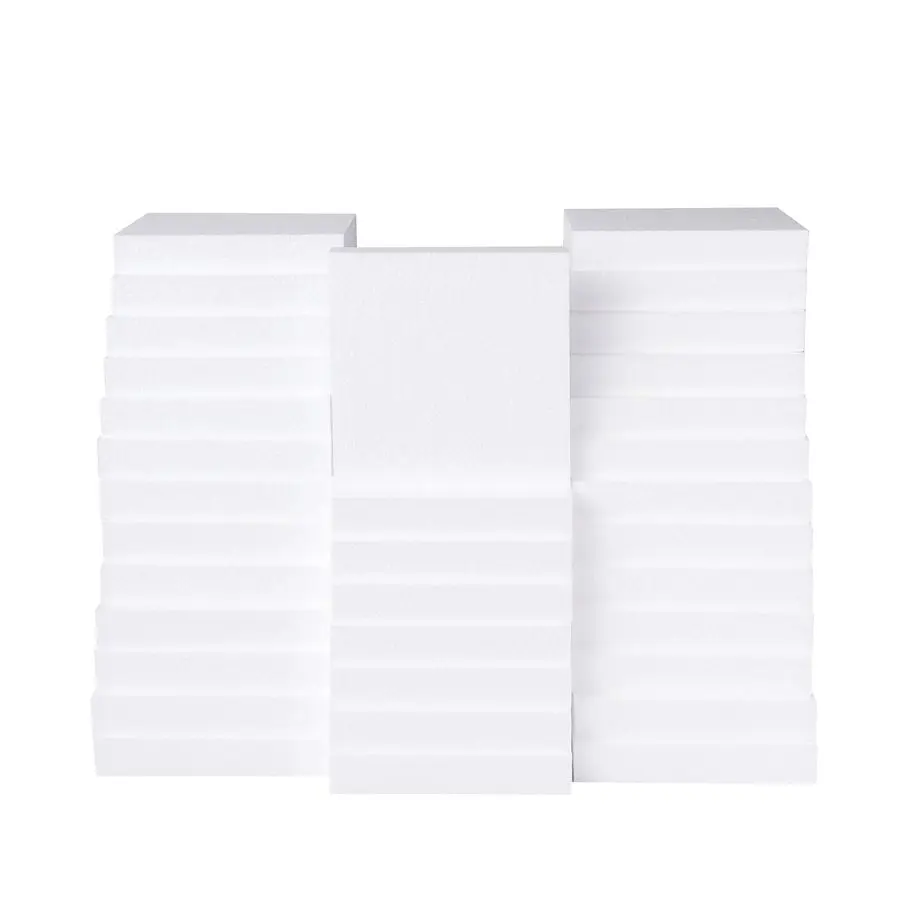

6x6x1 Craft Foam Squares for Styrofoam Board Projects 34Pack