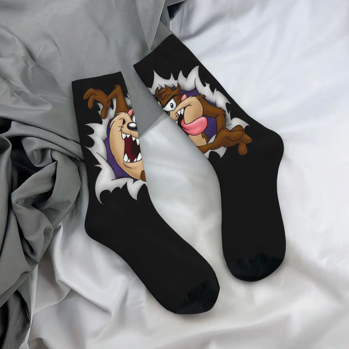 Tasmanischer Teufelssocken, Harajuku, superweiche Strümpfe, ganzjährig lange Socken, Zubehör für Unisex-Geburtstagsgeschenk