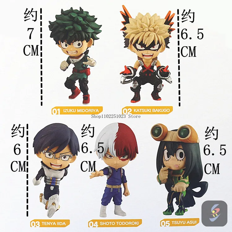 Bandai Original My Hero Academia UG Series Deku Todoroki Shoto Bakugou Katsuki Asui Tsuyu Action Figure Collectible Model Gifts