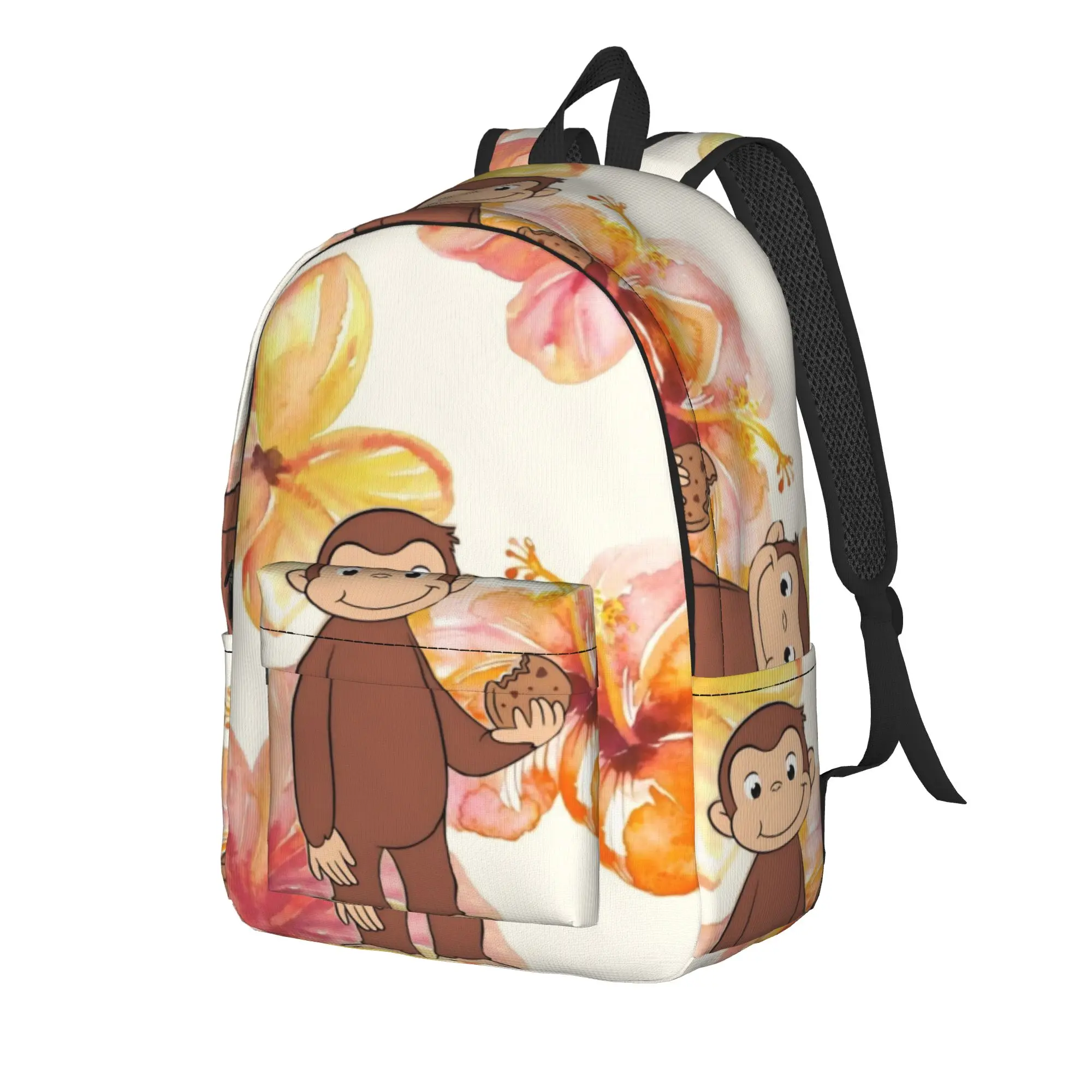 Curious George African Monkey  Backpack for Men Women Fashion Student Hiking Travel Daypack  College Shoulder Bag Durable