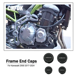 Motorcycle Frame Hole Covers Plug Decorative Covers Frame End Cap Kits accessories For Kawasaki Z900 2017-2024 2021 2022 2023