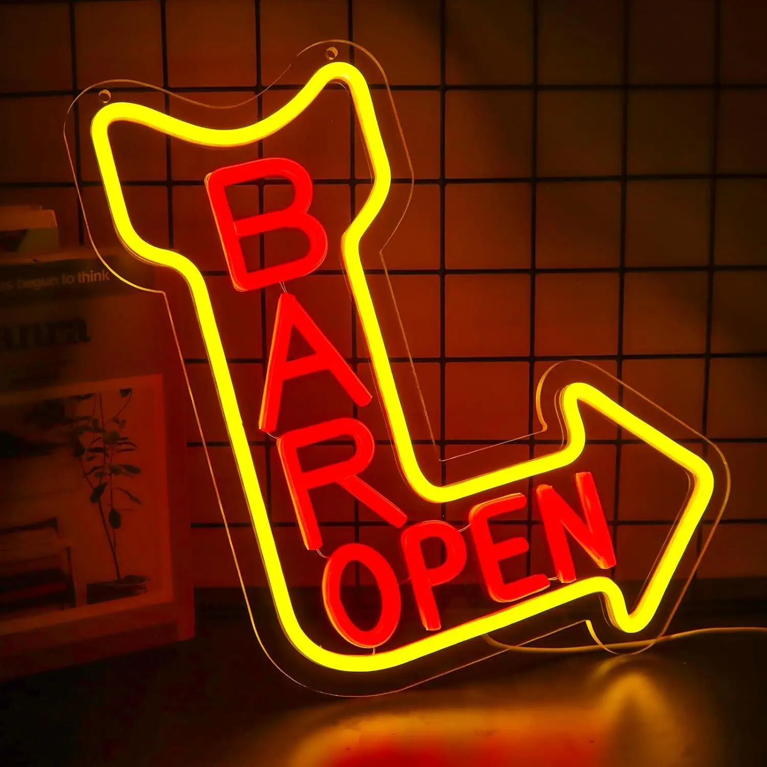 Bar Open Neon Sign Open USB Dimmable LED Neon Light for Man Cave Bar Pub Birthday Party Gift Business Bar Signs Signboard Light view 2
