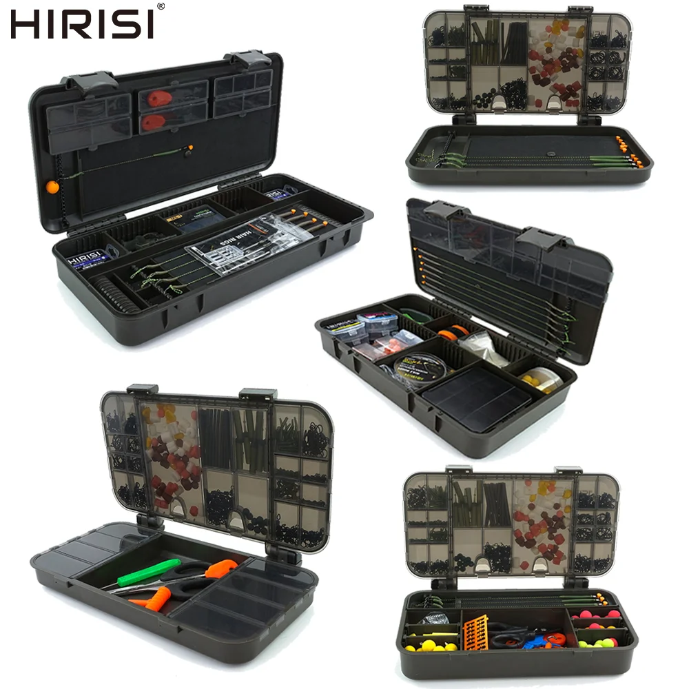 Hirisi Large-Capacity Carp Fishing Organizer Box Multipurpose Compartments Fishing Accessories Storage Box Fish Fake Bait Box