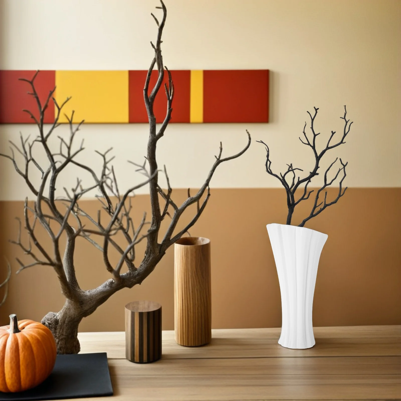 

4pcs Artificial Dried Plastic Antler Diy Craft Branches Vase Filling Fake Dried Tree Branches Home Decor Plastic Branch