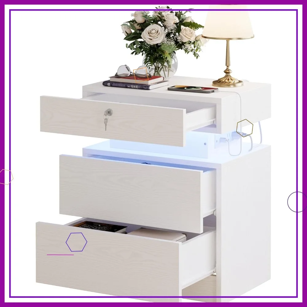 Modern Nightstand W…