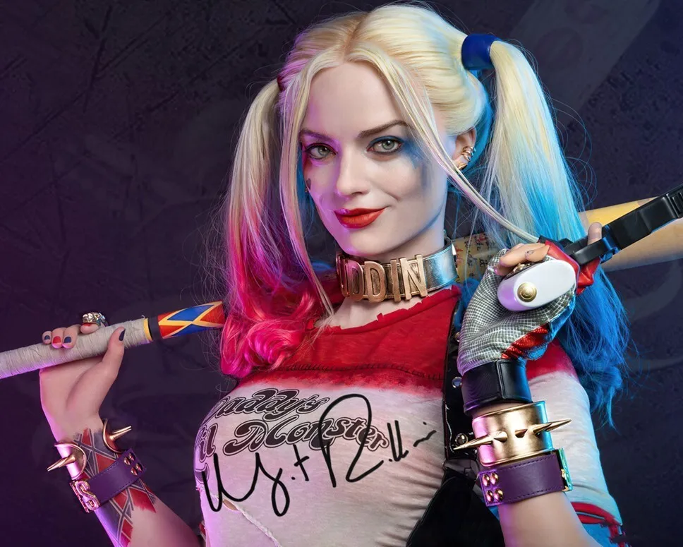 Margot Robbie Autograaf ondertekende fotoafdruk Poster Wall Art Rome Decoratie