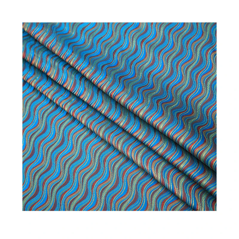 Tessuto damascato Jacquard blu per patchwork, abito da sposa, decorazione della casa del divano da tappezzeria