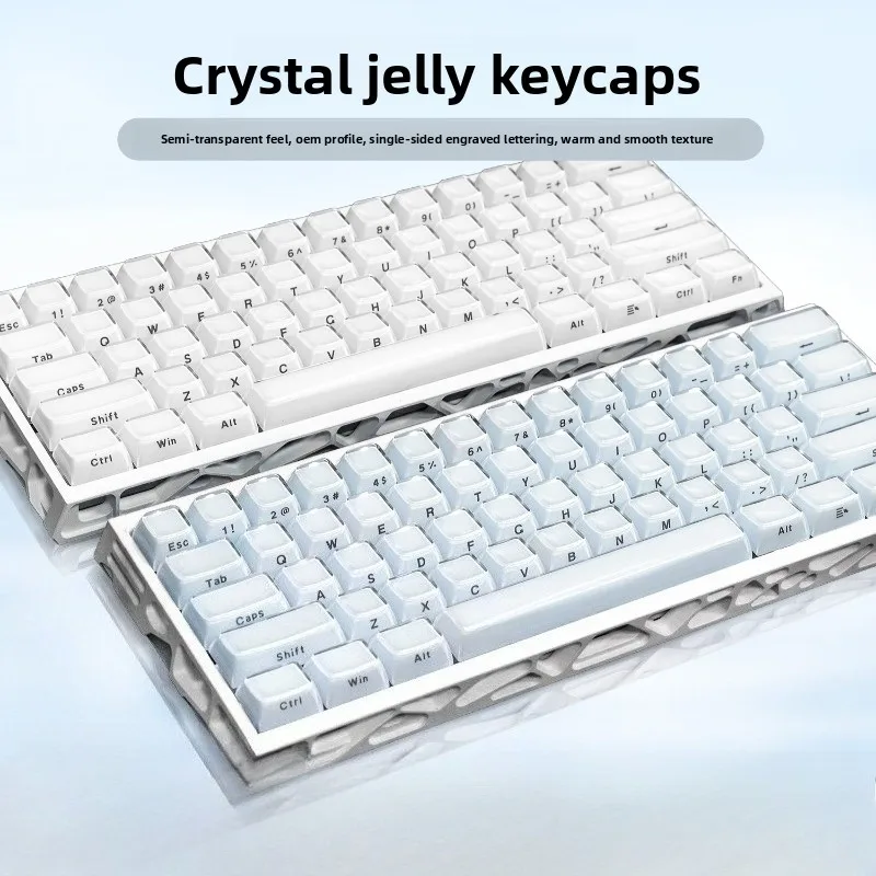Crystal Jelly Transparent Keycap 113 Key Custom Keycaps for Mechanical Keyboard Wooting Mad Ace Magnetic Axis Keyboard Key Caps