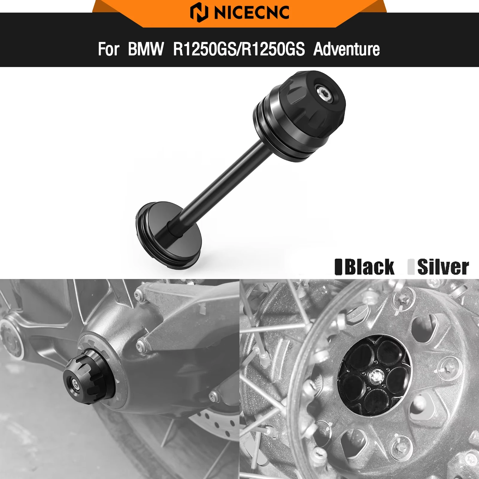 

For BMW R1250GS 2019-2023 R1250GS Adventure 2019-2024 Rear Wheel Fork Slider Axle Crash Protector R 1250 GS ADV R1250GS GSA