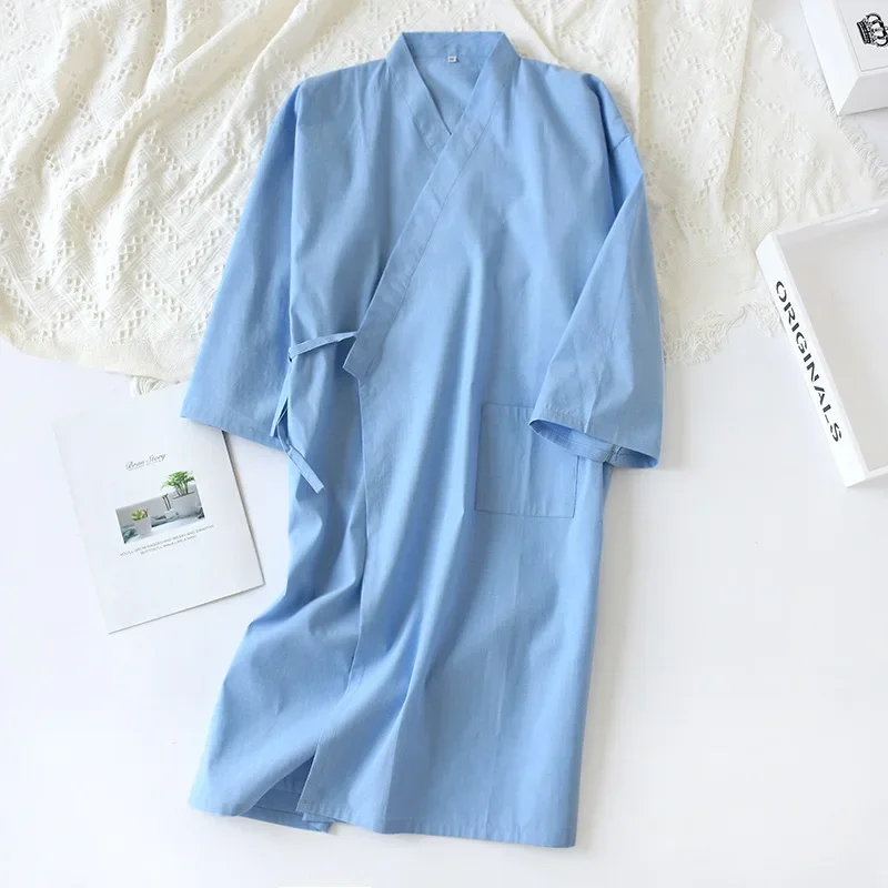 

8 Colors Traditional Japanese Kimono Night Rob For Men Vietnam Bathing Clothing Nightwear Cotton Spring Korean Sweat