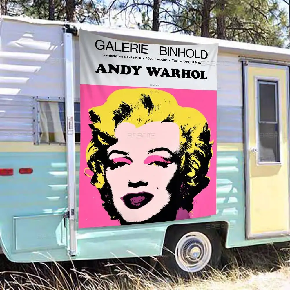 A-Andy W-Warhol DIY Flag For Family Group Photo Living Room Home Dorm Decor Wall Art Decor Banner