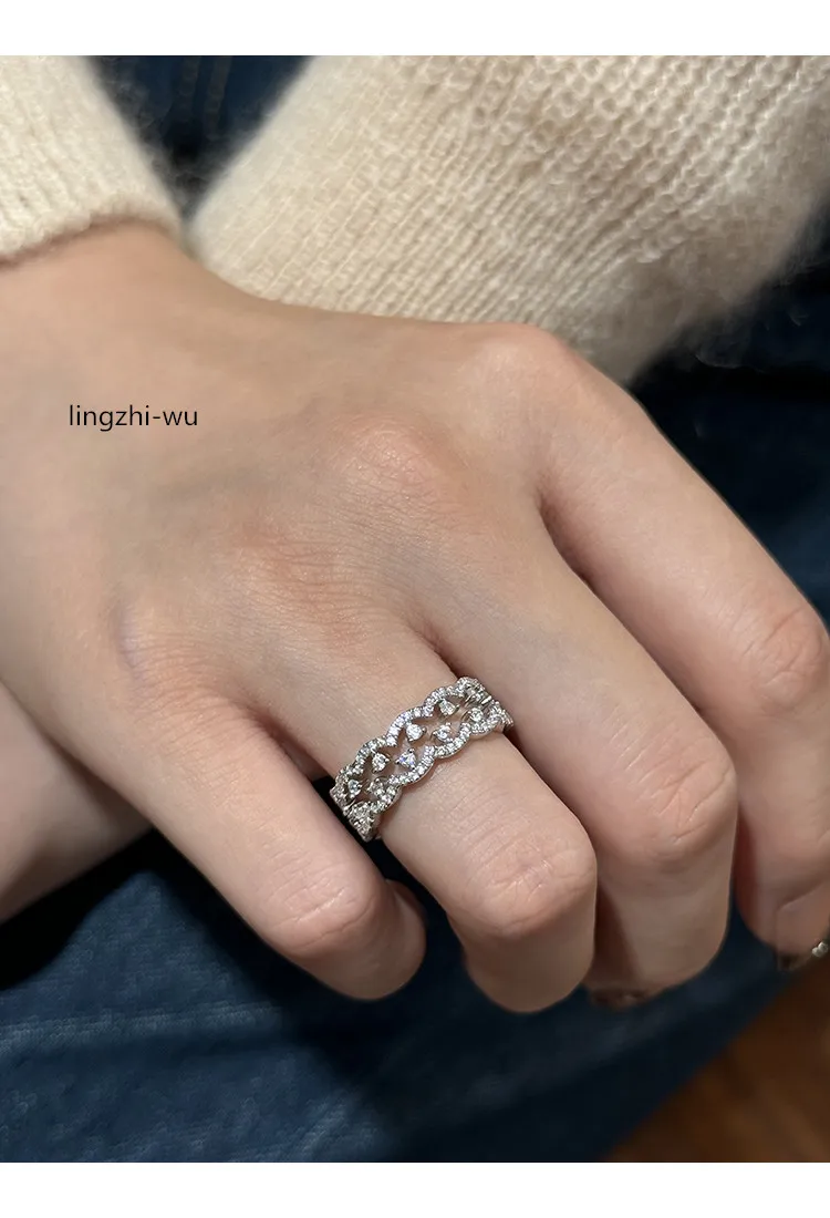 Lingzhi-Wu-luxury rings for women 100% silver ring elegant and luxury jewelry new arrival