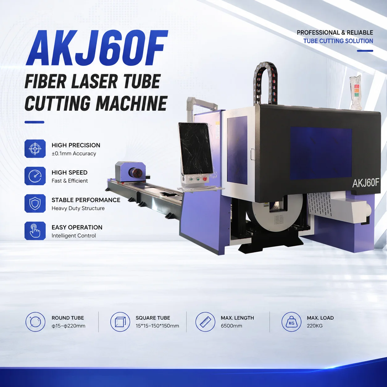 Pipe Metal Laser Cutting Machine Square Tube Fiber Laser Cutter 3000w Hot Sale