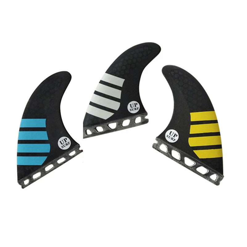 

3 pieces per set Surf Fins UPSURF FUTURE M Size Surfboard Fin Multiple Color Single Tabs Carbon Fiber Honeycomb Short Board Fin