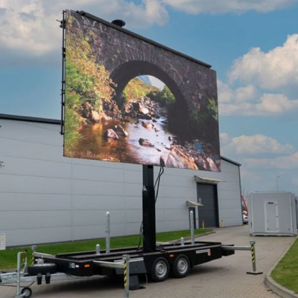 Mobile Foldable LED Digital Signage Outdoor Advertising Display Waterproof Mobile Trailer LED Screen