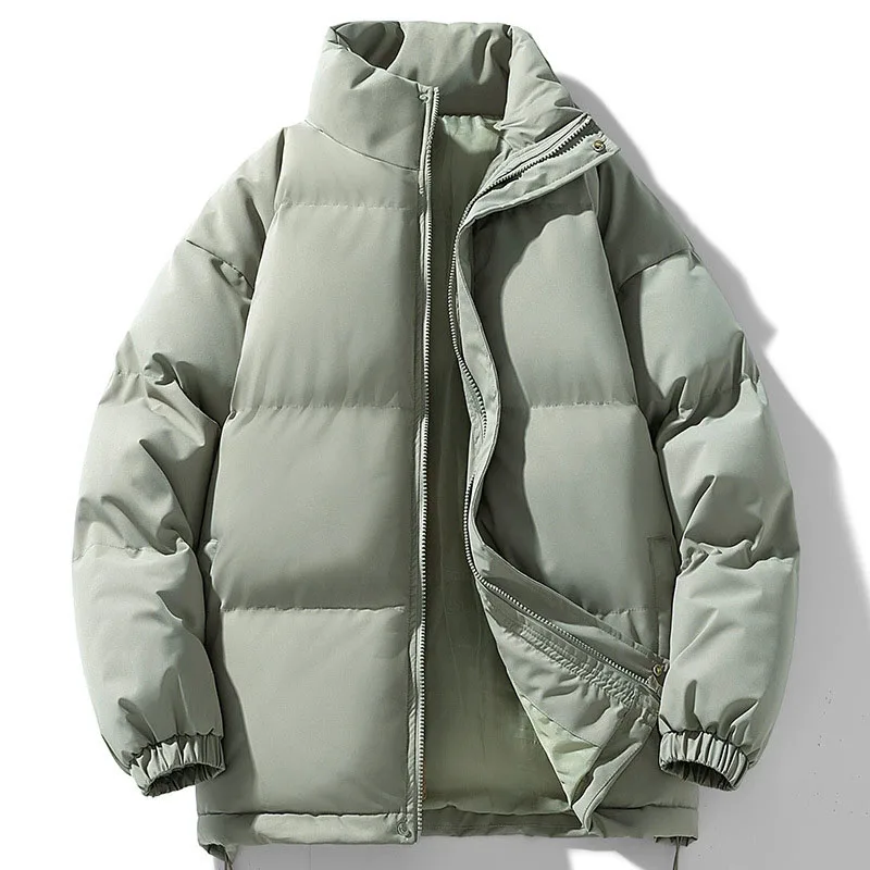 Men's Stylish Winter Parkas Casual Zipper Pockets Adjustable Drawstring Down Cotton Jacket Heavy-Duty Thickened Warm Parka Coats - Image 2