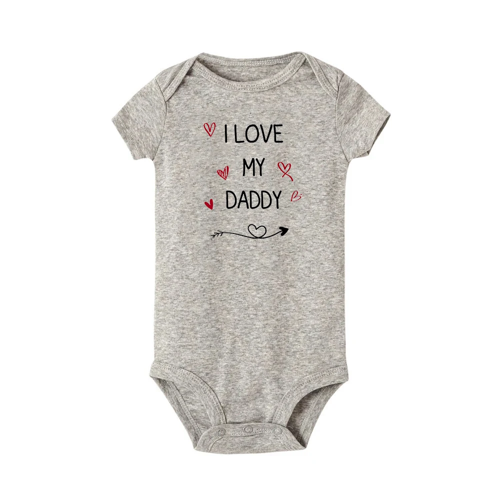 I Love My Daddy Toddler Boys Girls Summer Short Sleeve Bodysuit Gender Neutral Baby Romper Infant Clothes Father\'s Day Best Gift