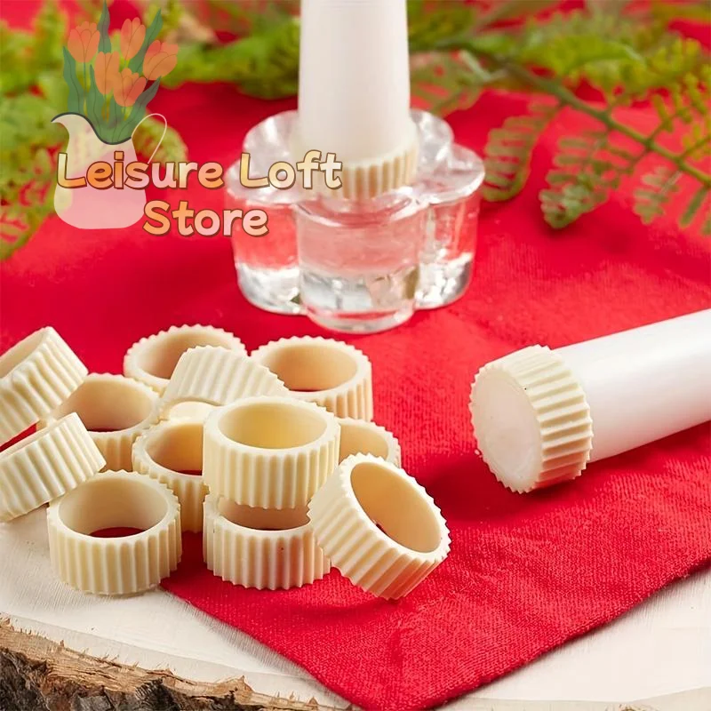 Durable Silicone Candle Holder Sleeves 5/10pcs Anti-Slip No Wax Spill for Picnic Camping Outdoor Candle Use