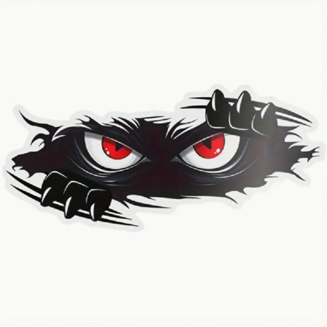 Angry Peep Monster Vinyl Car Decal - Large Durable Decal for Cars, Trucks and Sports Vehicles, Black Bumper Sticker image 5