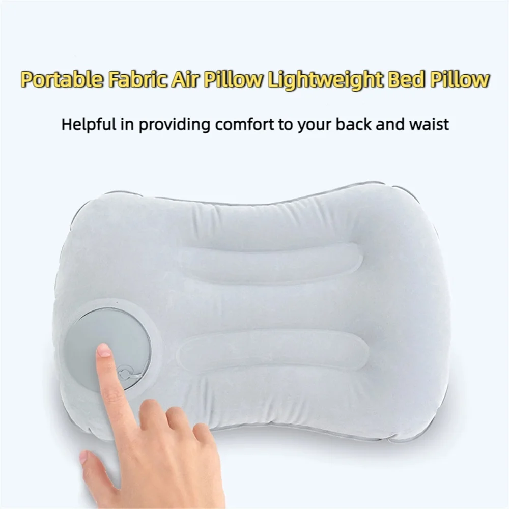 Camping Inflatable Pillow Portable Ultralight Travel Hiking Pillow for Neck and Lumbar Support gallery 1