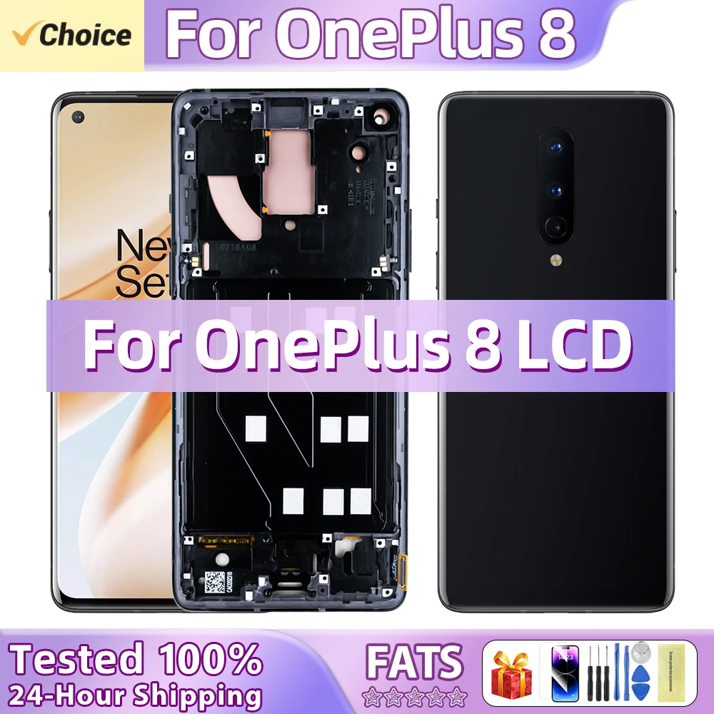 AAA+ Quality 6.55\'\' New Screen For OnePlus 8 For OnePlus 8 IN2013 IN2017 LCD Display Touch Screen Digitizer Assembly Replacement