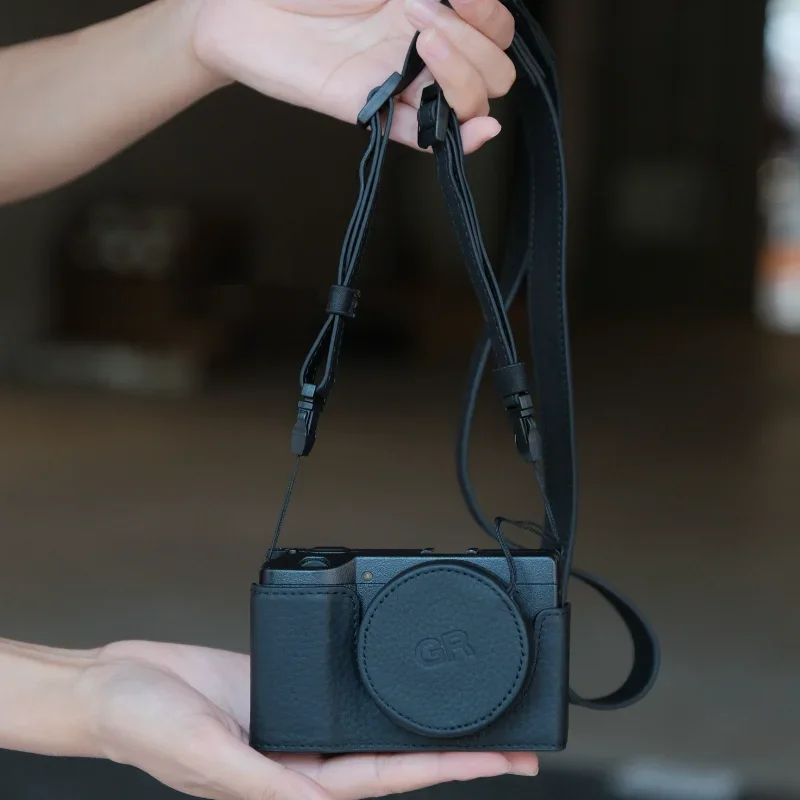 Ricoh GR3 GR3X Real Leather Studio Fotográfico Горячий Башмак 용 수제 정품 카메라 케이스 가방 보호 슬리브 커버베이스