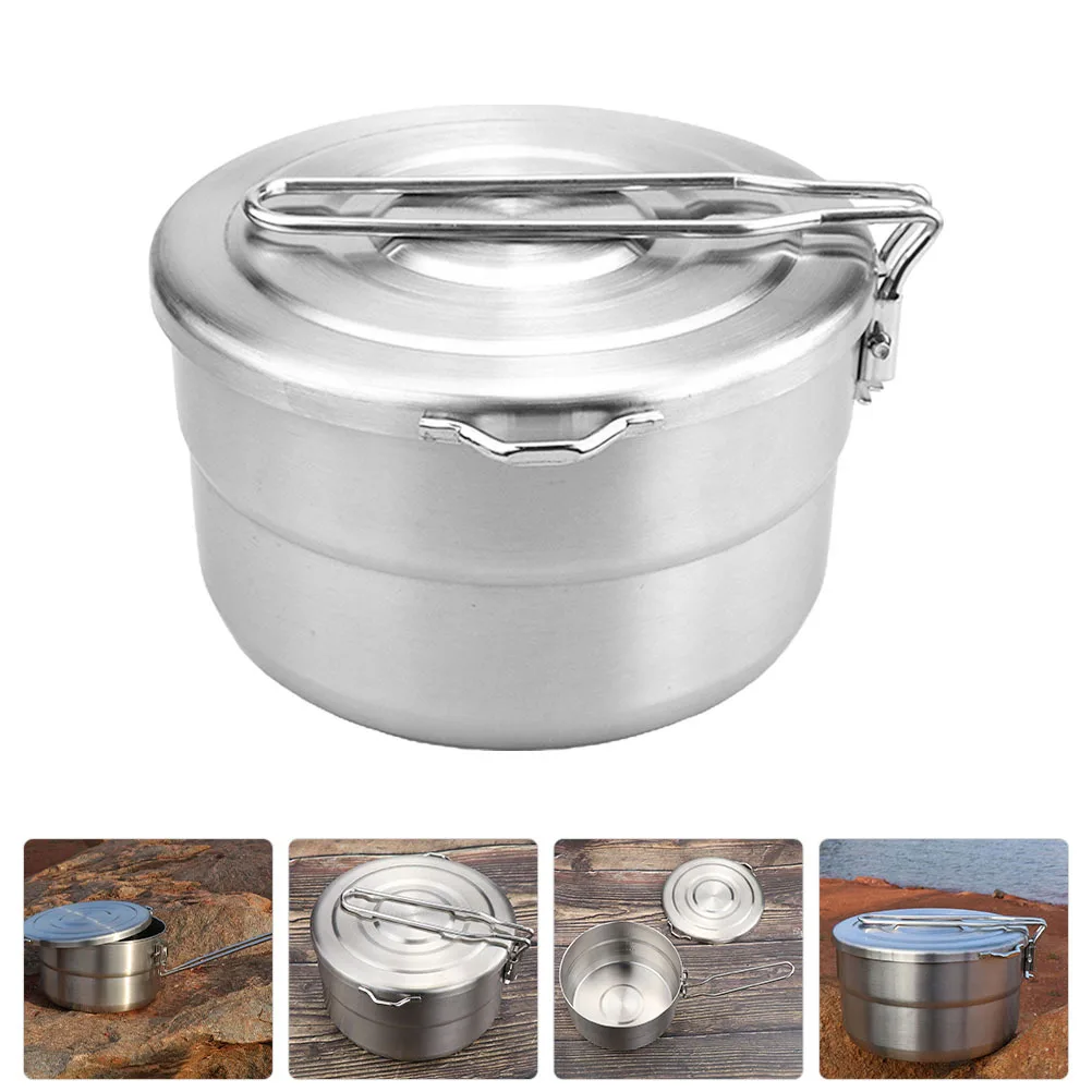 

1pc Stainless Steel Bento Box Portable Lunch Box For Outdoor Camping Picnic Food Container Lightweight Meal Storage Travel