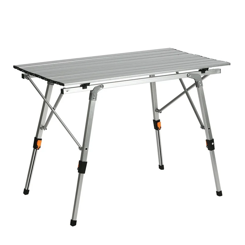 

Lightweight Aluminum Alloy Adjustable Folding Table Portable Picnic Camping Egg Roll Table Outdoor Gear Supplies