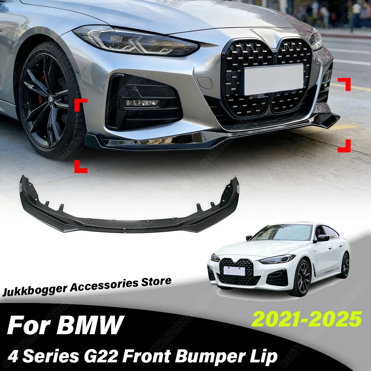 

For Bmw 4 Series G22 G23 2021 2022 2023 2024 2025 Automobile Front Bumper Lower Lip Protective Cover Decoration Accessories Kit