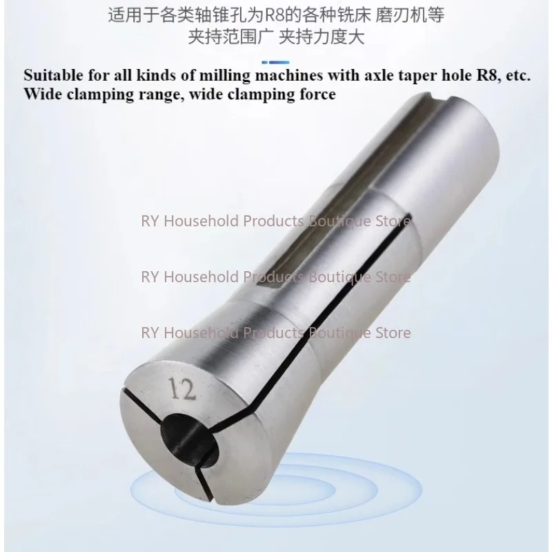High precision M12 7/16 thread R8 Collet Set For  Milling Kit 3 /4 /5 /6 /8 /10 /12 /14 /16 /18 /20mm METRIC