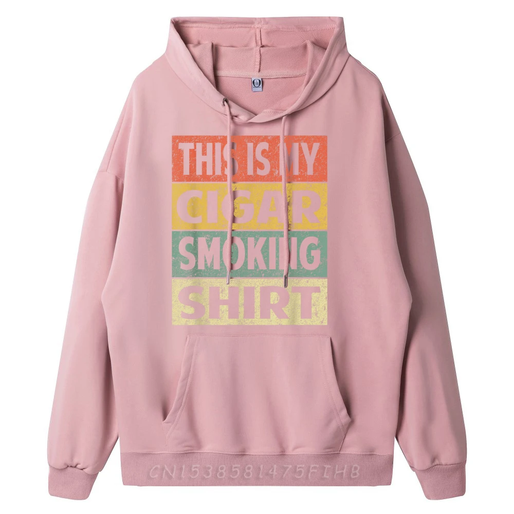 Cigar Smoking Shirt Funny Retro Family Male Sweatshrt Round Neck Long Sleeve Hoodies Funny Hoodies