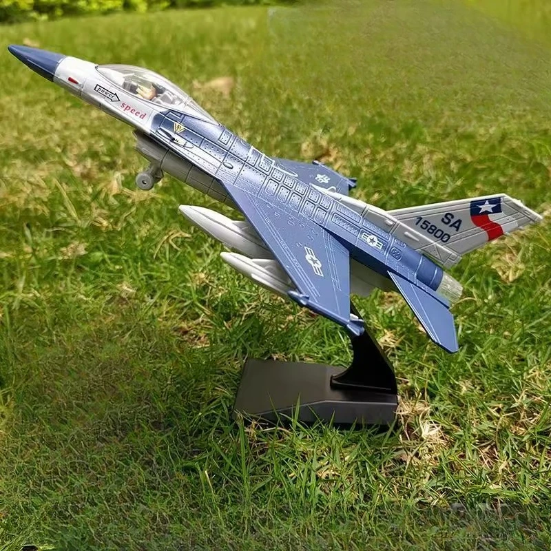 

High end alloy J-15 F-16 F-22 fighter jet children's toy machine metal anti drop simulation aviation model military ornament