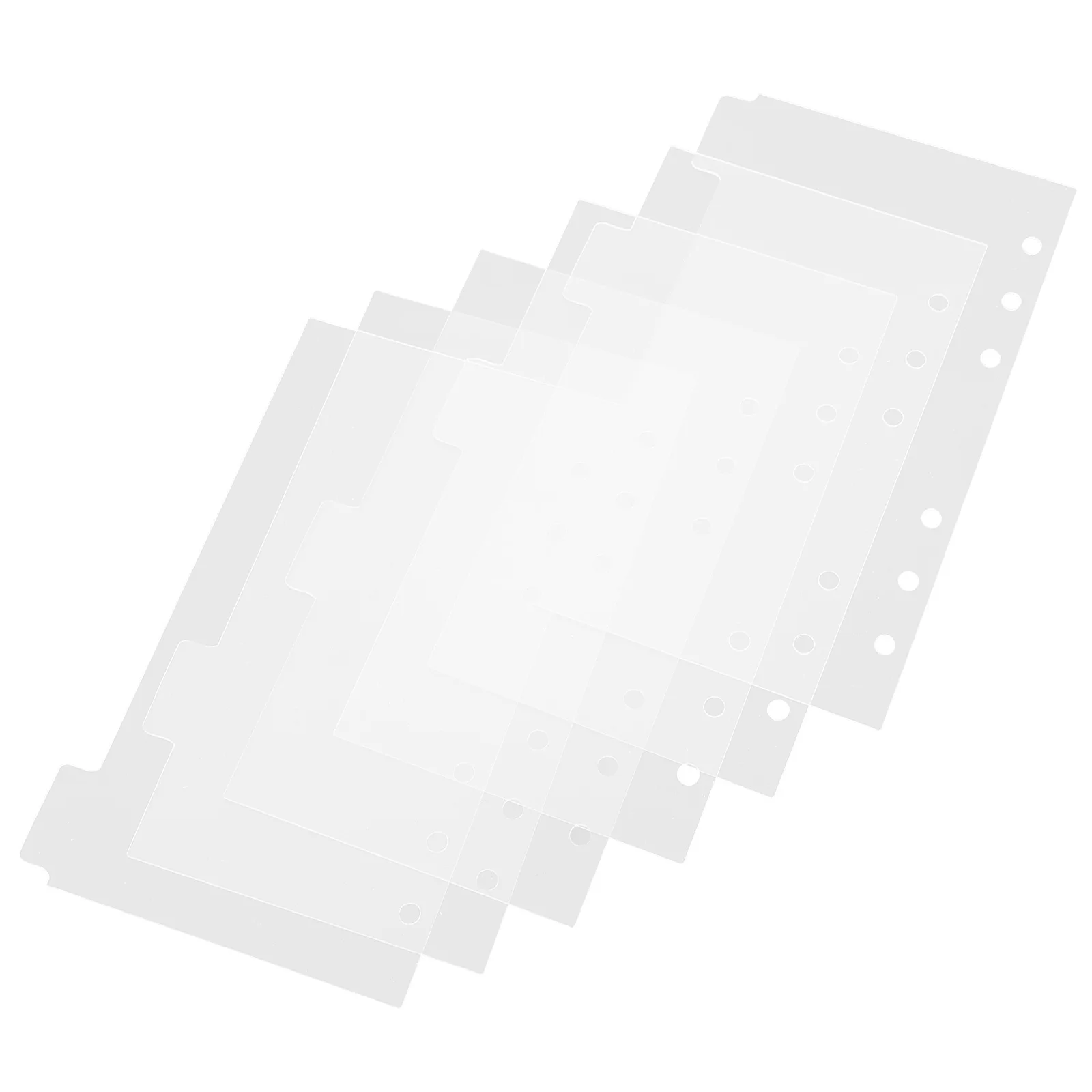 6Pcs Clear Acrylic Notebook Binder Transparent Refillable Journal Cover DIY Planner Shell Budget Binder Organizer