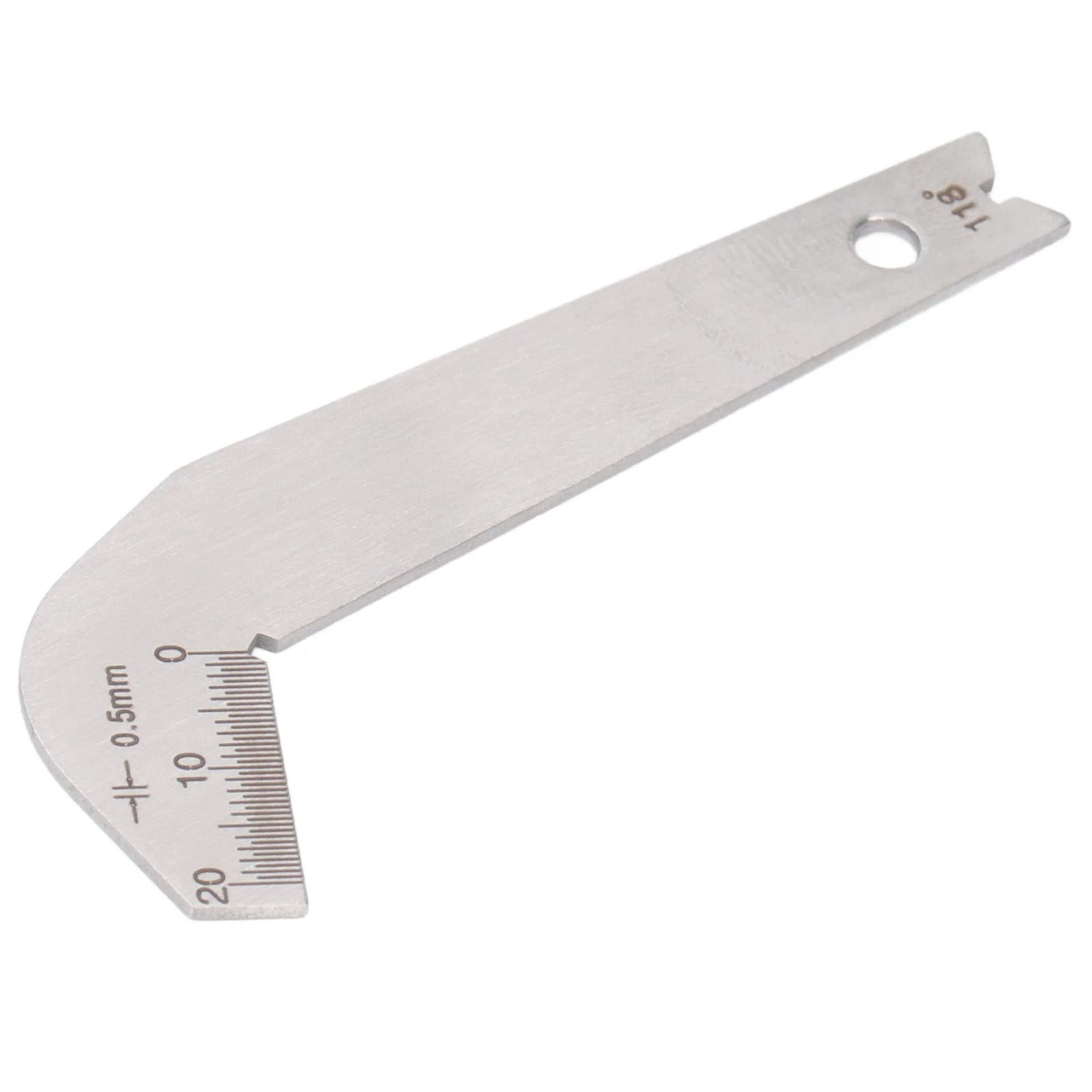 

Датчик заточки сверл из нержавеющей стали, 0,5 мм, точность измерения 118 ° Угловой многофункциональный портативный инструмент для заточки дрели