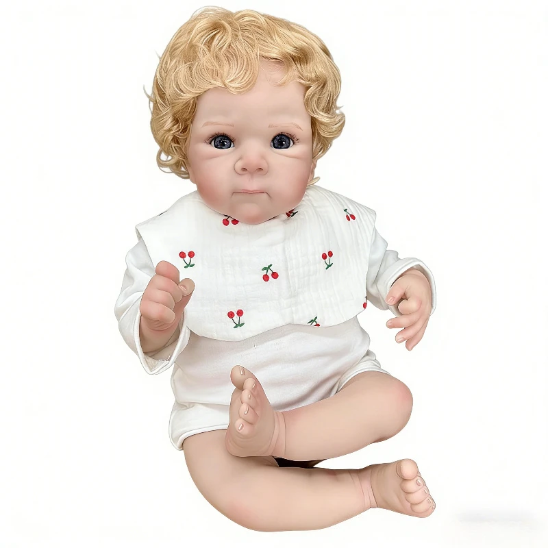 45cm Kinderspielzeug Geschenke Reborn Mädchenpuppe Bettie Weicher Baumwollkörper mit Blauen Augen